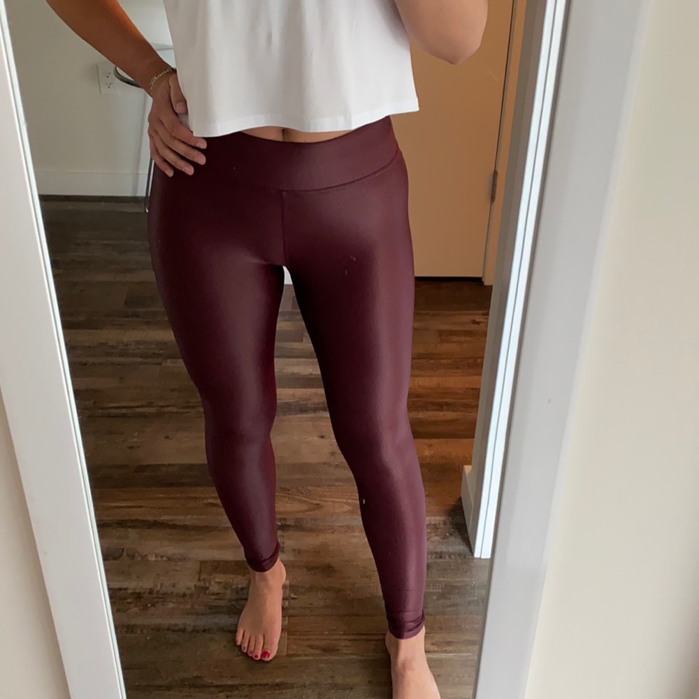Carbon38 Burgundy High-Rise Leggings